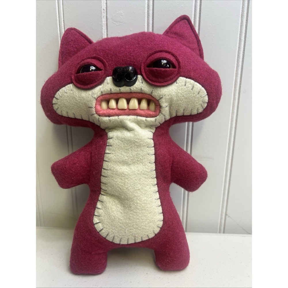 Suspicious Red Fox Fuggler 10" Spin Master Plush maroon funny ugly monster